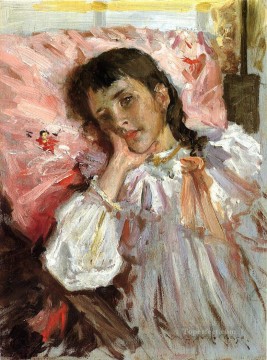 ウィリアム・メリット・チェイス Painting - 疲れた別名アーティストの娘ウィリアム・メリット・チェイスの肖像